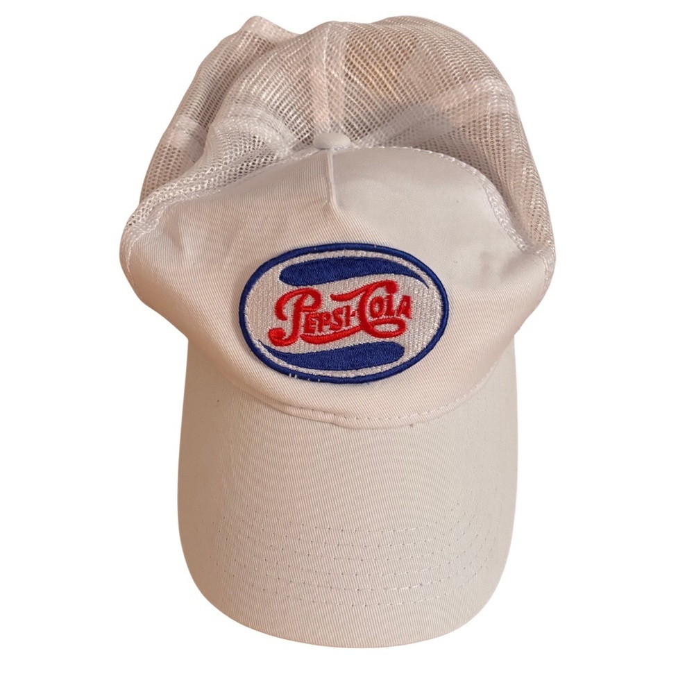 Vintage Pepsi Cola White Trucker SnapBack Hat